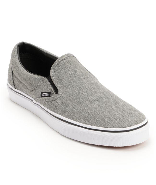 vans gray slip on